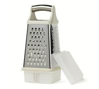 Amazon Basics 4-Sided Cheese Grater, Stainless Steel, Dishwasher-Safe