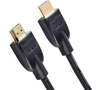Amazon Basics 4K HDMI Cable 7.6m - 18Gbps High Speed with Ethernet, 4K@60Hz, 2160p, Black