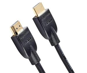 Amazon Basics 4K HDMI Cable 7.6m - 18Gbps High Speed with Ethernet, 4K@60Hz, 2160p, Black