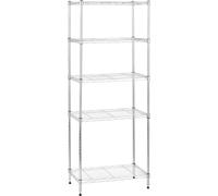 Amazon Basics 5-Shelf Narrow Storage Unit With Height Adjustable Shelves and Le