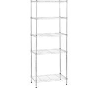 Amazon Basics 5-Shelf Narrow Storage Unit With Height Adjustable Shelves and Le