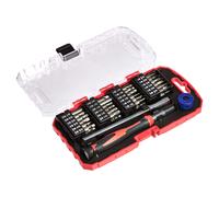 Amazon Basics 51-Piece Precision Screwdriver Bit Set, Black, Red, Silver