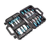 Amazon Basics 58-Piece Screwdriver Set, Precision Slotted, Phillips, Torx, Black