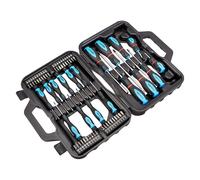 Amazon Basics 58-Piece Screwdriver Set, Precision Slotted, Phillips, Torx, Black