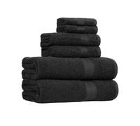 Amazon Basics 6 Piece Oversized Fade resistant Towel set 100% Cotton towels for bathroom soft and absorbent 2 Bath Towels 2 Hand Towels and 2 Wash