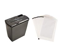 Amazon Basics 8 Sheet Strip Cut Shredder with CD Shred & Shredder Sharpening & Lubricant Sheets - Pack of 12
