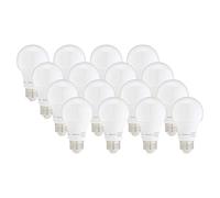 Amazon Basics A19 LED Light Bulbs, 60 Watt Equivalent, Energy Efficient 9W, E26 Standard Base, Soft White 2700K, Dimmable, 10,000 Hour Lifetime, 16-Pack