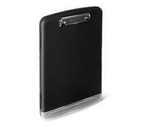 Amazon Basics A4 Storage Clipboard with Padfolio, High Capacity Plastic Clipboard Folder with Pen Holder, 36.5 x 25 x 3.8 cm, Black