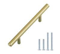 Amazon Basics AB1500-GC-10 Cabinet Pull, 13.66 cm Length (7.62 cm Hole Center), Golden Champagne, 10 pack