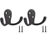 Amazon Basics AB4900-FB-10 Pack Curved Robe Hook, Matt Black