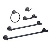 Amazon Basics ABBR817OR Modern Bathroom Accessories Towel Holder Set of 5 8 sets 5 Piece Oil Rubbed Bronze