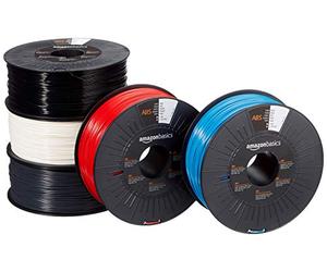 Amazon Basics ABS 3D Printer Filament, 1.75mm, 5 Assorted Colors, 1 kg per Spool, 5 Spools