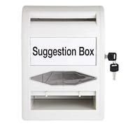 Amazon Basics ABS Ballot Box With Lock and Key, Non-clear
