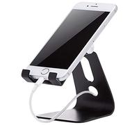 Amazon Basics Adjustable Cell Phone Stand, Single, Black