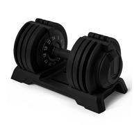 Amazon Basics Adjustable Dumbbell, 24 kg, 12 Weights, Single Dumbbell
