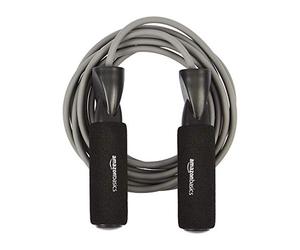 Amazon Basics Adjustable Length Jump Rope with Handles for Workout, 300 cm, Grey