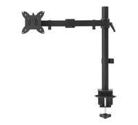 Amazon Basics Adjustable Single Monitor Arm Desk Mount, Supports up to 81.2 cm (96.5 cm Ultrawide) and 10 kg, Adjustable Tension, VESA 75x75/100x100, Black
