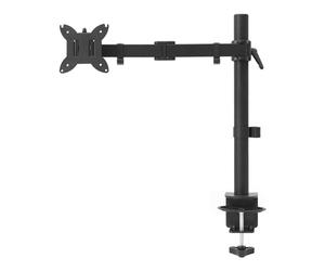 Amazon Basics Adjustable Single Monitor Arm Desk Mount, Supports up to 81.2 cm (96.5 cm Ultrawide) and 10 kg, Adjustable Tension, VESA 75x75/100x100, Black