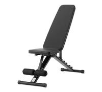 Amazon Basics Adjustable Workout Weight Bench Press, Foldable for Home Gym, Black, 135 x 38 x 116 cm