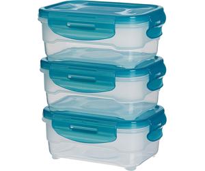 Amazon Basics Air-Locked Leak-Proof, Stackable & Airtight Fridge/Freezer Contai