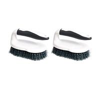 Amazon Basics All Purpose Rectangular Scrub Brush, 2-pack, White & Black