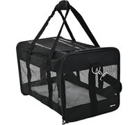Amazon Basics AMZSC-002 Soft Sided Pet Carrier for Dogs, Size M, Black, 42 L x