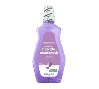 Amazon Basics Anticavity Fluoride Mouthwash Alcohol Free Violet Mint 1 Liter 33.8 Fluid Ounces 1-Pack (Previously Solimo)