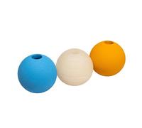 Amazon Basics Assorted Toy Dog Balls Bundle, 6.35 cm (3-Pack), Blue, Beige, Orange