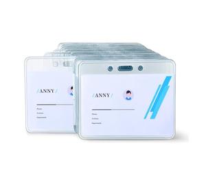 Amazon Basics Badge Holder, Horizontal, Clear, Pack of 50