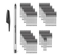 Amazon Basics Ballpoint Pen Set, Home Office, School, 1.0 mm, Black, Pack of 144