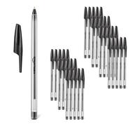 Amazon Basics Ballpoint Pens, Fast Drying, Ideal for School, Office, Medium Point (1.0mm), Black, Pack of 36