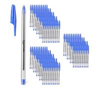 Amazon Basics Ballpoint Pens, Fast Drying, Ideal for School, Office, Medium Point (1.0mm), Blue, Pack of 144