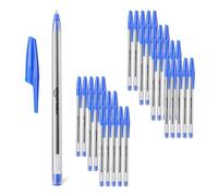 Amazon Basics Ballpoint Pens, Fast Drying, Ideal for School, Office, Medium Point (1.0mm), Blue, Pack of 36