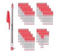 Amazon Basics Ballpoint Pens, Fast Drying, Ideal for School, Office, Medium Point (1.0mm), Red, Pack of 144