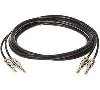 Amazon Basics Banana Plug 16AWG Speaker Cable Wire, CL2 Rated with Gold-Plated Banana Tip Plugs (4mm), 99.9% Oxygen-Free, 1.83 m, Gold & Black
