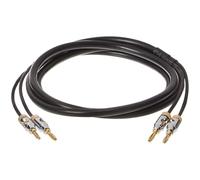 Amazon Basics Banana Plug 16AWG Speaker Cable Wire, CL2 Rated with Gold-Plated Banana Tip Plugs (4mm), 99.9% Oxygen-Free, 1.83 m, Gold & Black