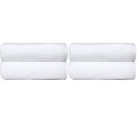 Amazon Basics Bath Towels, 100% Cotton Quick Dry Towel Set, Soft and Absorbent, 70 x 140 cm, White, 4-Pack
