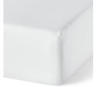 Amazon Basics Bedding Organic Cotton Super King Fitted Sheet, 180 x 200 cm, Whi