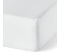 Amazon Basics Bedding Organic Cotton Super King Fitted Sheet, 180 x 200 cm, White