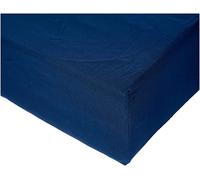 Amazon Basics Bedding Soft Microfibre King Size Fitted Sheet with 12 inch (30 cm) Deep Pocket, 150 x 200 cm, Navy Blue