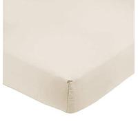 Amazon Basics Bedding Soft Microfibre King Size Fitted Sheet with 12 inch (30 cm) Deep Pocket, 150 x 200 cm, Beige