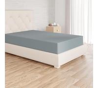 Amazon Basics Bedding Soft Microfibre Single Fitted Sheet with 12 inch (30 cm) Deep Pocket, 90 x 190 cm, Spa Blue