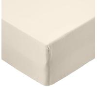 Amazon Basics Bedding Soft Microfibre Single Fitted Sheet with 12 inch (30 cm) Deep Pocket, 90 x 190 cm, Beige