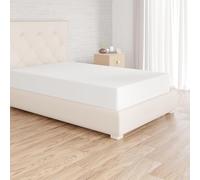 Amazon Basics Bedding Soft Microfibre Single Fitted Sheet with 12 inch (30 cm) Deep Pocket, 90 x 190 cm, White