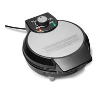 Amazon Basics Belgian Waffle Maker with Round 20cm Ceramic Non-Stick Plate, Browning Control, Black
