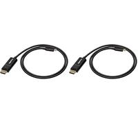 Amazon Basics Bi-Directional USB-C to DisplayPort Cable, 0.9 m, Black (Pack of 2)