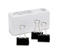Amazon Basics Binder Paper Clip, Medium, 8-Pack (12 Clips per pack), Black