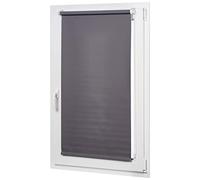 Amazon Basics Blackout Roller Blind, UV Protection, Thermal Insulated, Trimmable, No Drill Blinds for Windows, 56 x 150 cm, Dark Grey