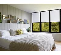 Amazon Basics Blackout Roller Blind, UV Protection, Thermal Insulated, Trimmable, No Drill Blinds for Windows, 86 x 150 cm, Dark Grey