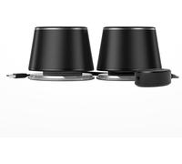 Amazon Basics Bluetooth and USB Computer Speakers with Blue Lighting, Black